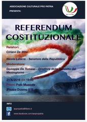 Referendum, ogg a Trani dibattito tra Ciriaco De Mita e Nicola Latorre