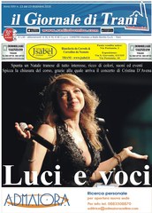 È in edicola Il giornale di Trani: «Luci e voci»