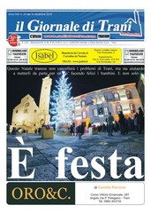 È in edicola l'ultimo numero del 2016 del Giornale di Trani: «È festa»