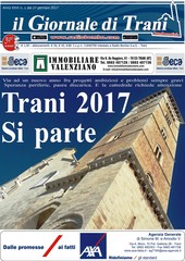 È in edicola il primo numero del 2017 de «Il giornale di Trani». I principali argomenti