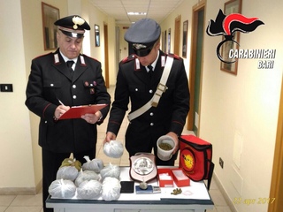 Carabinieri di Trani in azione contro gli spacciatori: due in manette. Sequestrato oltre un chilo di marijuana