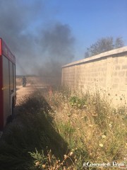 Trani, incendio in un'area di proprietà del Comune vicino al cimitero. Andava arata entro il 15 giugno