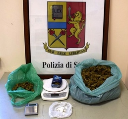 Un chilo di erba ed una manciata di coca: la Polizia di Trani arresta 34enne