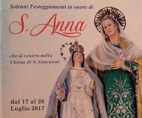 Trani religiosa, i solenni festeggiamenti in onore di sant'Anna. Il programma