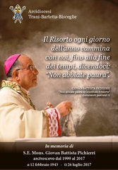 Trigesimo del vescovo di Trani, dai documenti pastorali ecco il testamento spirituale di Mons. Pichierri