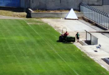 Stadio, via alla semina: il Trani tornerà a giocarci l'8 ottobre, contro il Barletta