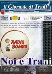 È in edicola il nuovo numero del Giornale di Trani: sarà l'ultimo del 2017
