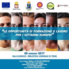 Garanzia giovani, il 2018 porta nuove opportunità ed un primo incontro per coglierle: oggi, nella biblioteca di Trani