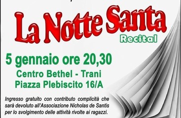 Oggi, a Trani, recital 