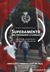 Oggi, a Trani, forum monotematico sul passaggio a livello