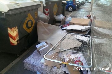 Buste di immondizia dalle auto, rifiuti ingombranti sul ciglio della strada: beccati a Trani altri 