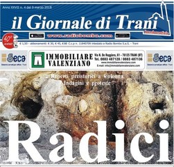 È in edicola il nuovo numero del Giornale di Trani: «Radici»