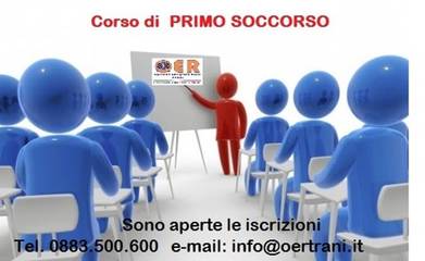Primo soccorso, al via domenica prossima il corso a cura dell'Oer Trani