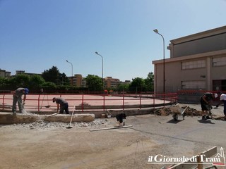 Trani, iniziati i lavori di sistemazione della pista di pattinaggio esterna al PalaAssi