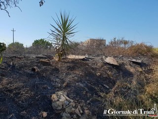 Trani, a fuoco una vasta area di via Torrente Antico. Incendio domato dopo due ore