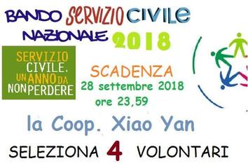 Servizio civile, quattro posti disponibili nell’associazione Xiao Yan di Trani