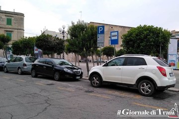 Strisce blu o gialle? Nel dubbio, tutto resta com'è: Trani, segnaletica ambigua in piazza Plebiscito e via Comneno