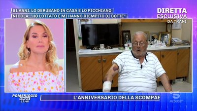 La storia del pensionato di Trani in tv dalla D'Urso. Nicola ammette: «Quello mi ha picchiato, ma io sono stato ingenuo»