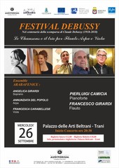 Oggi, a palazzo Beltrani, nuovo appuntamento del Festival Debussy
