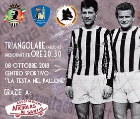 Calcetto benefico, oggi triangolare con i club di Trani di Juve (Boniperti), Inter e Roma