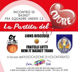 Con la New Juve Basket Trani la solidarietà va a canestro