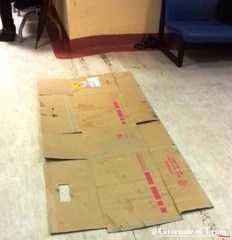 Ex ospedale di Trani, piove nei corridoi: per protestare, «bisogna andare a Bisceglie»