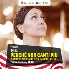 Teatro a Trani, questa sera Syria canta Gabriella Ferri