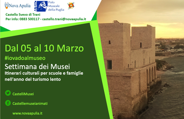 Al castello di Trani, fino ad oggi, iniziative per la “Settimana della cultura”