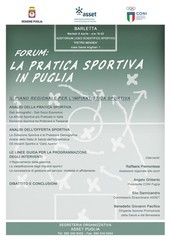 Oggi, a Barletta, forum sulla pratica sportiva in puglia presso il Liceo scientifico sportivo 