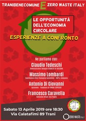 «Le opportunità dell'economia circolare»: oggi, incontro a Trani