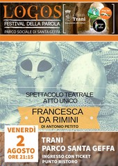 Teatro tra gli ulivi al parco Santa Geffa, oggi lo spettacolo 