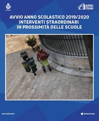 Avvio dell'anno scolastico, interventi di Amiu Trani in prossimità delle scuole