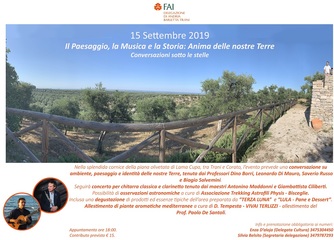 Conversazione su ambiente e paesaggio, oggi evento a Lama Cupa