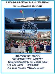 Scuola Petronelli, oggi la festa dell'accoglienza