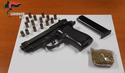 Trani, minaccia con una pistola tre minorenni per aver innescato un petardo: arrestato dai carabinieri