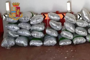 La polizia stradale sequestra 160 chili di marijuana sulla A14 in territorio di Trani