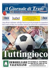 È in edicola il nuovo numero del Giornale di Trani: «Tuttingioco»
