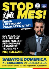 Lega: parte la raccolta firme per lo stop al Mes anche a Trani. Oggi gazebo in via San Giorgio