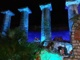 FOTO e VIDEO. Luminarie e presepio: Trani, anche Giardino Telesio non si fa mancare nulla