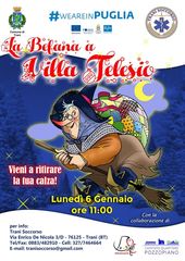 La Befana a villa Telesio: oggi Trani soccorso donerà oltre 700 calze ai bambini