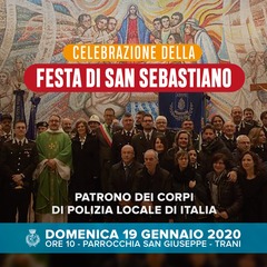 Oggi la celebrazione di San Sebastiano: dopo la messa, il comandante della polizia locale di Trani illustrerà l'attività svolta dal corpo