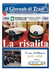 È in edicola il nuovo numero del Giornale di Trani: «La risalita»