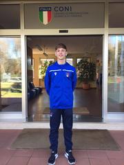 L'attaccante tranese Antonio Calefato al raduno della Lega nazionale dilettanti