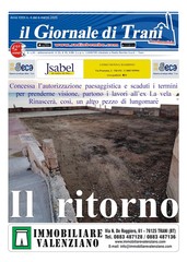 È in edicola il nuovo numero del Giornale di Trani: «Il ritorno»