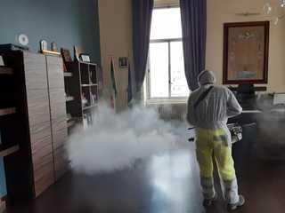 Coronavirus, sanificazione del comune di Trani e dell'infopoint turistico