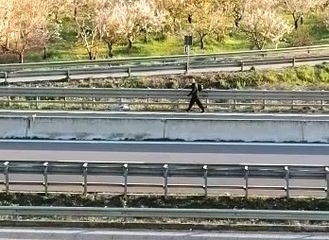 Trani, uomo a piedi sulla 16bis. Arriva la Polizia locale e lui insiste: «Lasciatemi camminare»