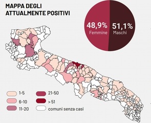 Coronavirus, Puglia senza nuovi positivi, né decessi. E sulla mappa Trani ritorna «città bianca» perché senza più casi