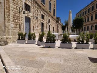 Via San Giorgio, tavolini davanti alla cappella. Cinquepalmi: «Al Comune di Trani l'occupazione degli spazi pubblici sta sfuggendo di mano»