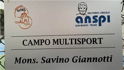 Trani religiosa, anniversario della morte di mons. Savino Giannotti: dedicato a lui il campo multisport