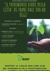 Villa Guastamacchia, oggi incontro su giardini e verde pubblico organizzato da Auser Trani